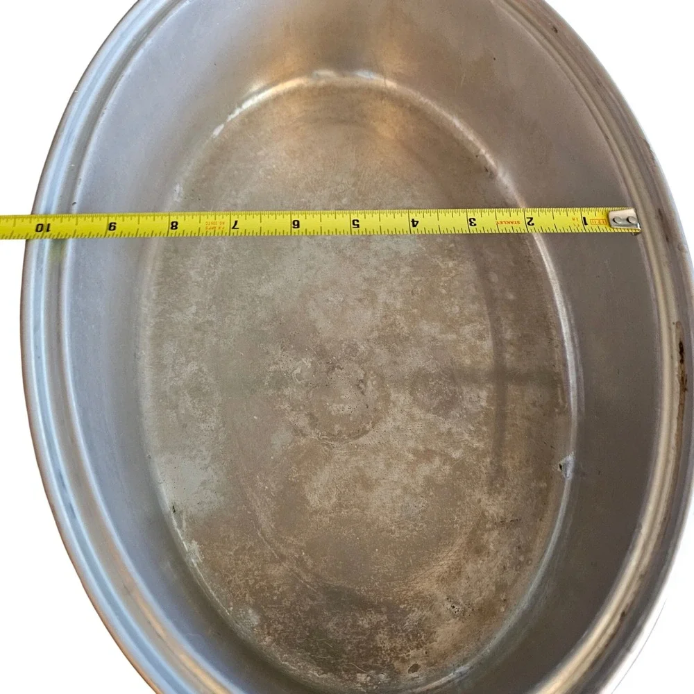 Vintage 1950s‎ Wear-Ever 2635 Oval Aluminum Roaster Pan Lid Rack USA Bakelite